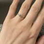 'Valentina' Salt And Pepper Diamond Solitaire Ring, thumbnail 2 of 11