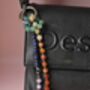 Gemstone Natural Stone Chunky Heart Beaded Bag Charm, thumbnail 3 of 6