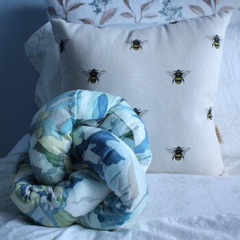 Handmade Abstract Floral Knotted Cushion, 4 of 5