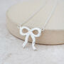 Sterling Silver Bow Necklace, thumbnail 2 of 3
