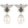 Honey Bee Baroque Pearl Drop Earring Silver, thumbnail 2 of 4