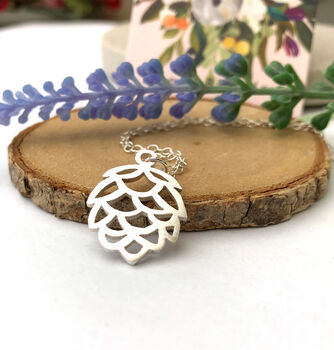 Sterling Silver Pinecone Necklace, 5 of 9
