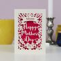 Personalised Papercut Happy Mother's Day Card, thumbnail 1 of 10