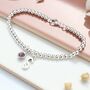 Personalised Initial And Birthstone Charm Bracelet, thumbnail 1 of 10