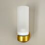 Brass And Opaque Glass Wall Light, thumbnail 1 of 3