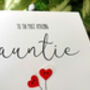 Personalised Birthday Card For Special Auntie, Handmade Card For Her, thumbnail 3 of 3