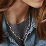 Sterling Silver Sequin Drop Chain Necklace, thumbnail 1 of 4