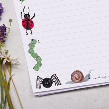 A4 Letter Writing Paper With Bugs And Insects, 2 of 4