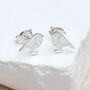 Children's Silver Christmas Robin Stud Earrings, thumbnail 1 of 4