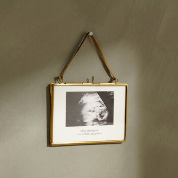 Personalised Brass Baby First Scan Frame, 2 of 5