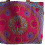 Embroidered Suzani Shoulder Bag In Brown, thumbnail 8 of 11