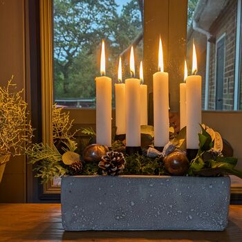 Advent Scandi Display Container With Four Candles | Gift Set, 2 of 5