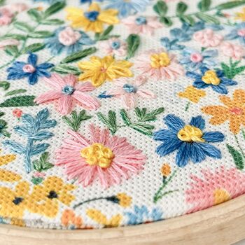 Ditsy Floral Embroidery Hoop Kit, 5 of 6