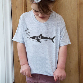 Adult And Children's Shark T Shirt Set, 3 of 12