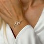 Interlocking Hearts Bracelet In Sterling Silver, thumbnail 1 of 11