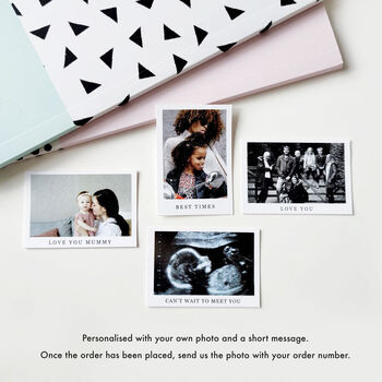 Handmade Pregnancy Announcement Card With Scan Photo, 3 of 3
