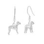 Sterling Silver Bedlington Terrier 3D Earrings, thumbnail 2 of 5