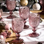 Set Of Four Amethyst Baroque Wine Goblets, thumbnail 1 of 9
