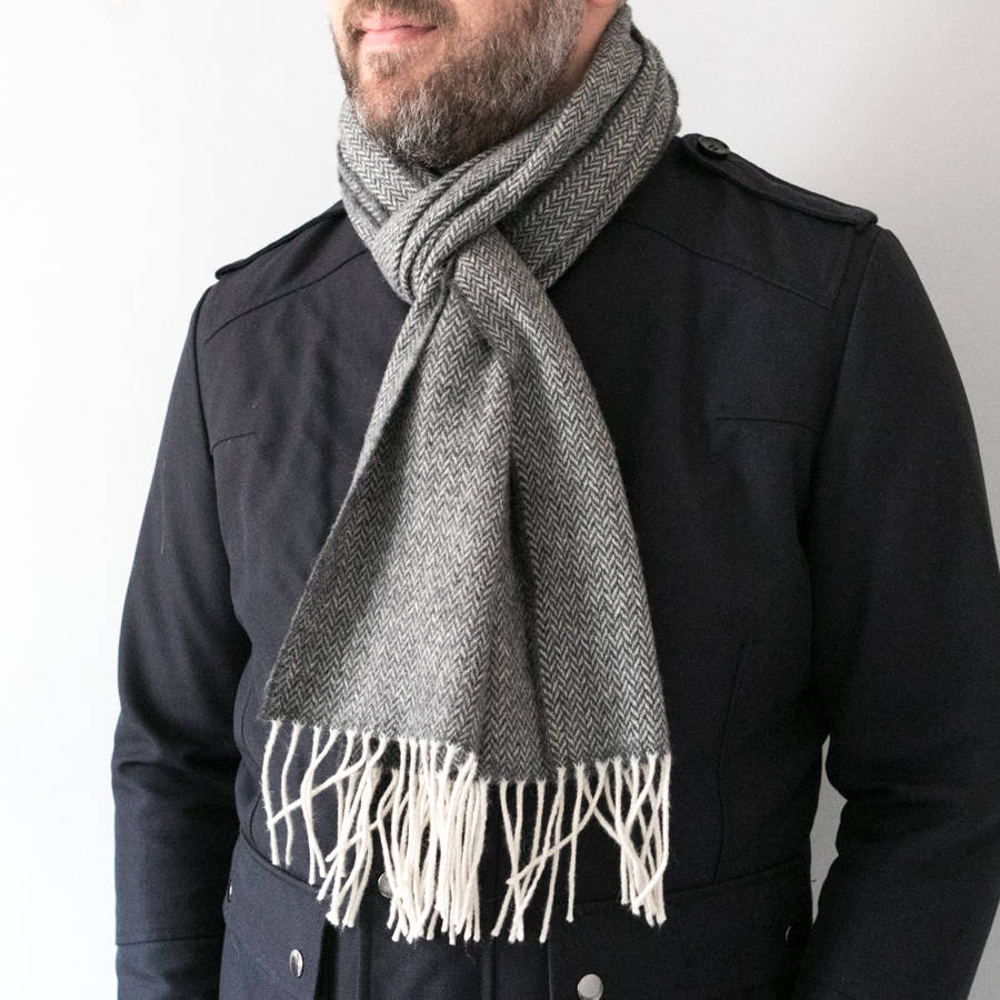 fine lambswool herringbone scarves by lily&kirkby | notonthehighstreet.com