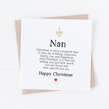 Nana Or Nan Christmas Card, 2 of 4