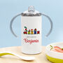 Personalised Christmas Train Kids Sippy Cup, thumbnail 1 of 7