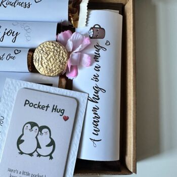 Letterbox Hug Box With Chocolate Treats Pocket Hug, 6 of 12