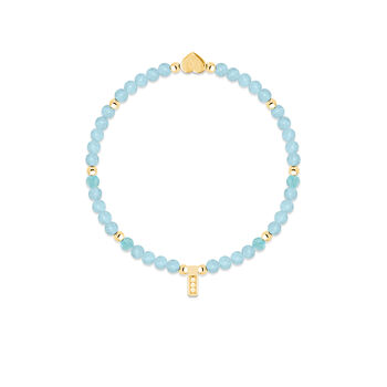 Aquamarine And Gold Beads Healing Crystals Bracelet Gift, 3 of 6