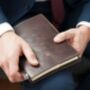 Engraved Vintage Leather Personalised Notebook Journal Diary, thumbnail 3 of 8