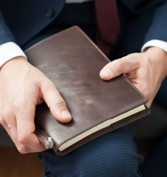 Engraved Vintage Leather Personalised Notebook Journal Diary, 3 of 8