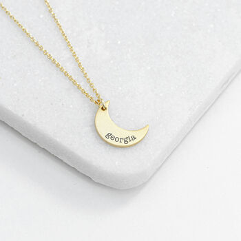 Personalised Crescent Moon Necklace, 4 of 12