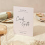 Cards And Gifts Wedding Sign A4 Modern Minimal Script, thumbnail 1 of 5
