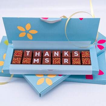 Personalised Thank You Teacher Gift In Chocolate, 2 of 7