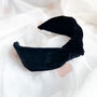 Black Velvet Knot Headband, thumbnail 2 of 5