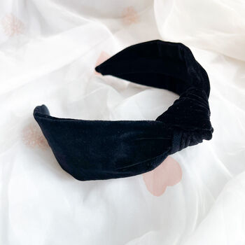Black Velvet Knot Headband, 2 of 5