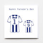Happy Father's Day/ Step Daddy Football Shirt Card, thumbnail 1 of 3