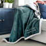Personalised Teal Super Soft Blanket, thumbnail 1 of 12
