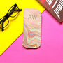 Personalised Initial Pink And Blue Marble Glasses Case, thumbnail 5 of 10