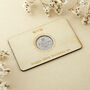 60th Birthday 1965 Sixpence Personalised Wallet Card, thumbnail 1 of 6