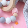 Personalised Baby Teether With Wooden Bunny Shape, thumbnail 2 of 4