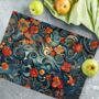 Floral Whirls Textured Glass Chopping Board, thumbnail 5 of 8