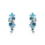 Scatter Earrings With Blue Topaz In 9ct Gold, thumbnail 1 of 3