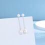 Natural Freshwater Pearl Ear Jacket Earrings, thumbnail 3 of 9