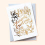 Gold Linework Christmas Card 'Season's Greetings', thumbnail 2 of 3