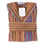 Women's Hooded Striped Cotton Dressing Gown Savernake, thumbnail 4 of 5