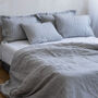 King Size Linen Duvet Cover And Four Pillowcases Set, thumbnail 1 of 12