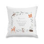 Personalised Woodland Animals Cushion, thumbnail 3 of 4