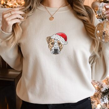Personalised Staffordshire Bull Terrier Face Sweatshirt, 4 of 12