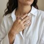 Ball Bar Ring Silver Non Tarnish Waterproof, thumbnail 4 of 8