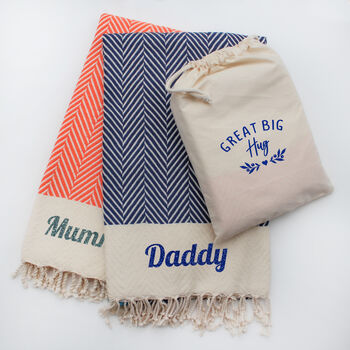 Personalised Cotton Throw Blanket, Anniversary Gift, 2 of 12