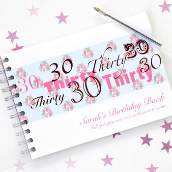 Personalised 30th Birthday Guest Book, 3 of 10